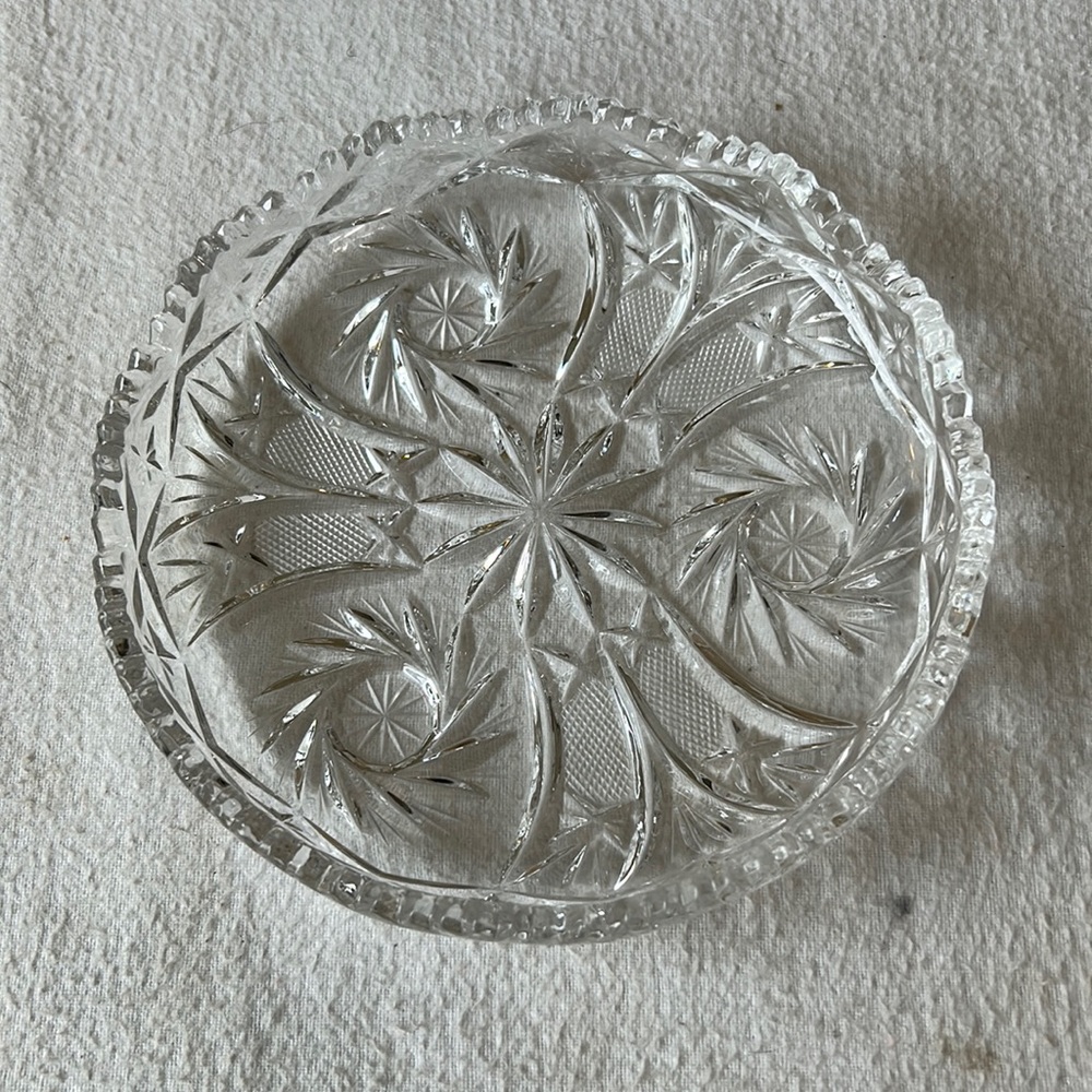 Heavy Leaded Crystal Dish Bowl